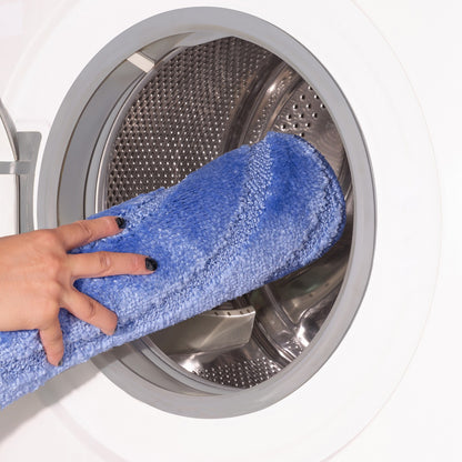 APRIL 2 Piece Machine Washable Non-Slip Blue Bathroom Rug Set Washable