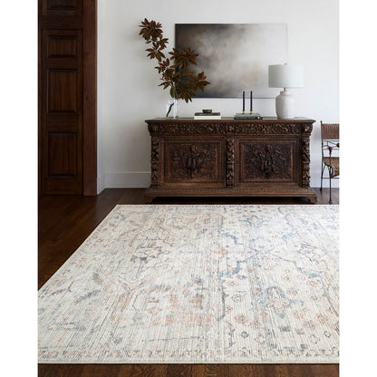 ARADHYA Becki Owens x Livabliss Vintage Traditional Oriental Boho Cream Area Rug Styleshot
