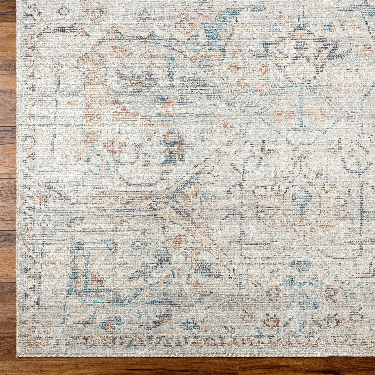 ARADHYA Becki Owens x Livabliss Vintage Traditional Oriental Boho Cream Area Rug Overhead