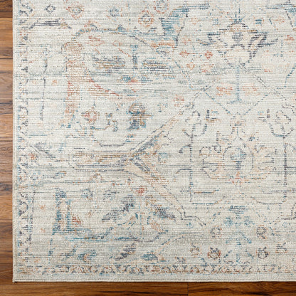 ARADHYA Becki Owens x Livabliss Vintage Traditional Oriental Boho Cream Area Rug Overhead