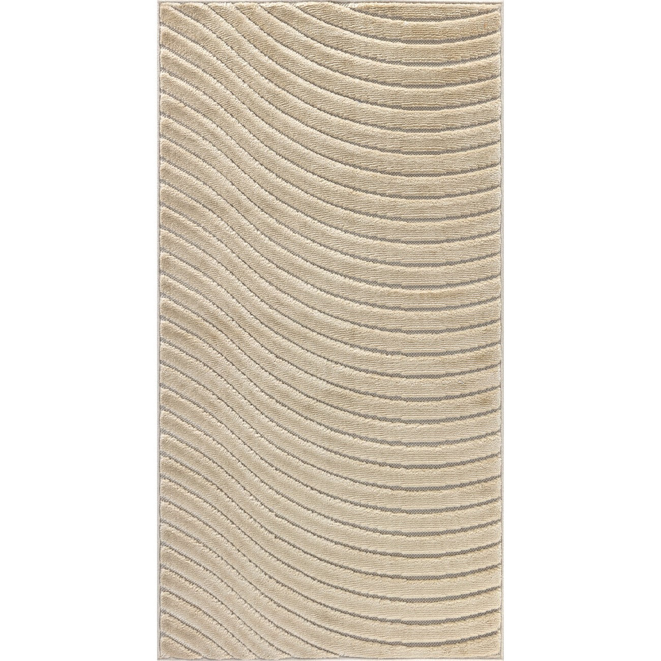 AYUMI Indoor & Outdoor Scandi Modern Beige Area Rug Flat
