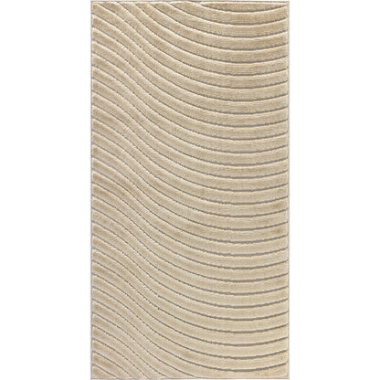 AYUMI Indoor & Outdoor Scandi Modern Beige Area Rug Flat