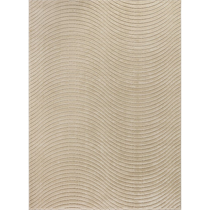 AYUMI Indoor & Outdoor Scandi Modern Beige Area Rug Flat