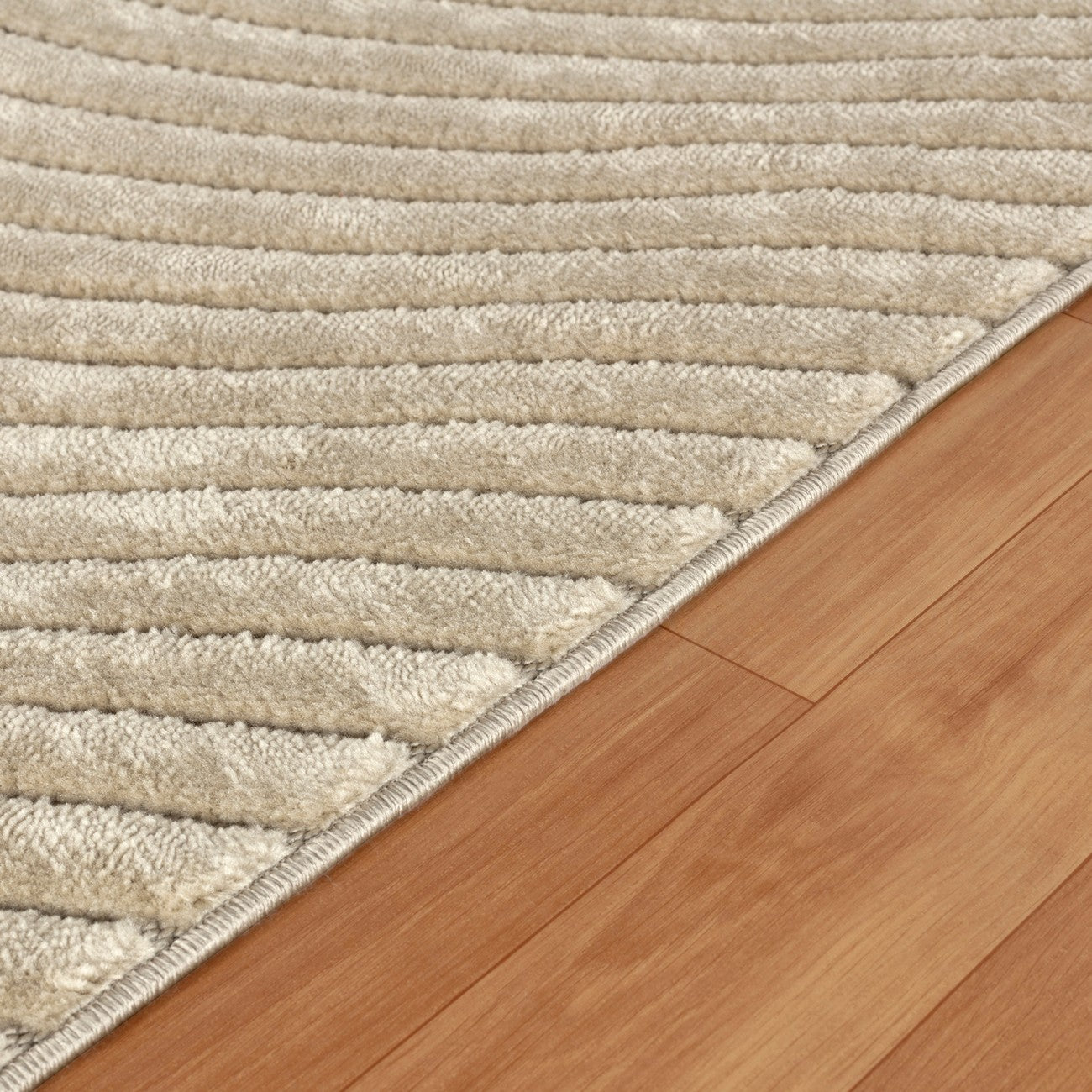 AYUMI Indoor & Outdoor Scandi Modern Beige Area Rug Texture