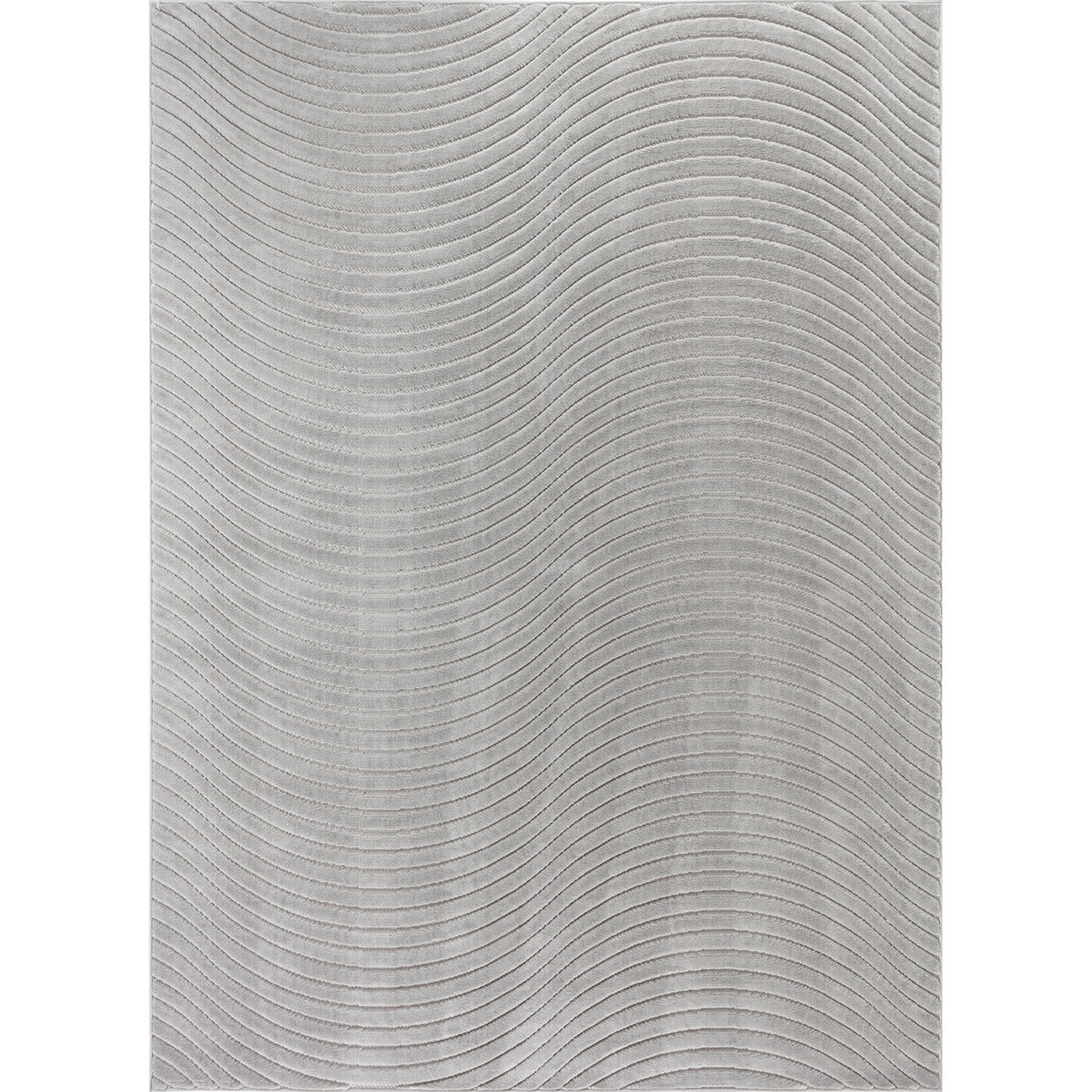 AYUMI Indoor & Outdoor Scandi Modern Grey Area Rug Flat