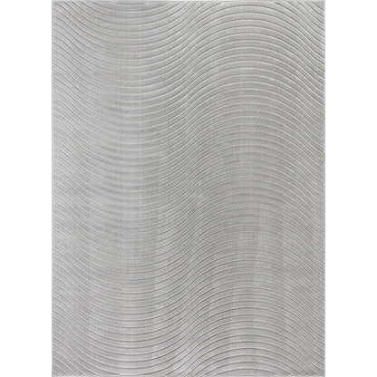 AYUMI Indoor & Outdoor Scandi Modern Grey Area Rug Flat