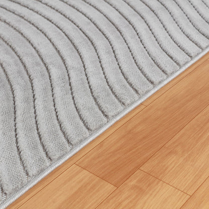 AYUMI Indoor & Outdoor Scandi Modern Grey Area Rug Texture