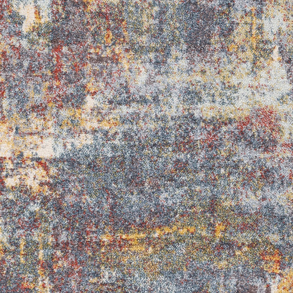 NOA Abstract Modern Marble Burnt Orange Area Rug Swatch