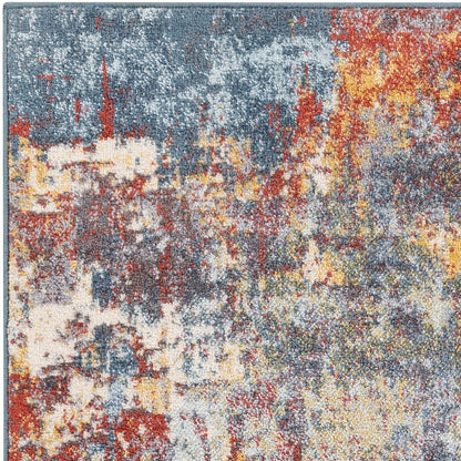 NOA Abstract Modern Marble Burnt Orange Area Rug Zoom