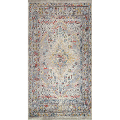 JADE Vintage Traditional Oriental Boho Taupe Area Rug Flat