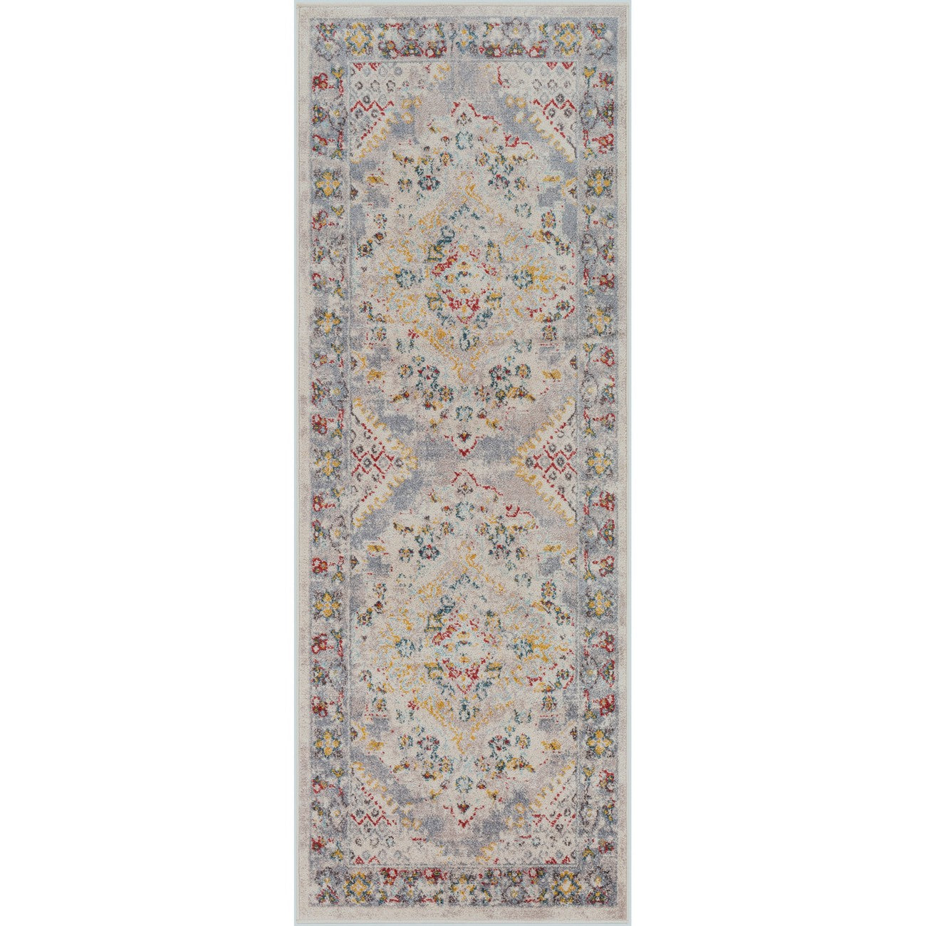 JADE Vintage Traditional Oriental Boho Taupe Area Rug Flat