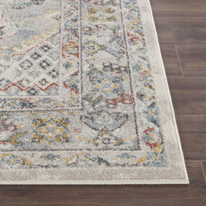 JADE Vintage Traditional Oriental Boho Taupe Area Rug Front