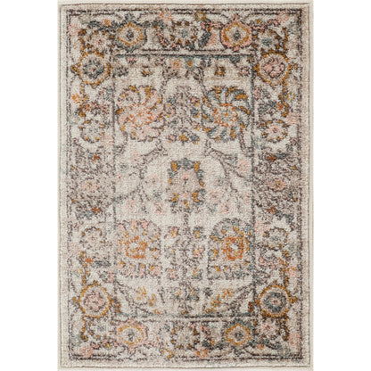 AMIRA Vintage Traditional Oriental Boho Burnt Orange Area Rug Flat