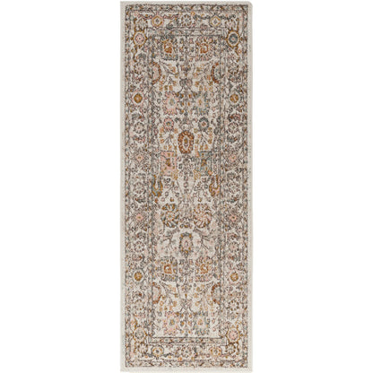 AMIRA Vintage Traditional Oriental Boho Burnt Orange Area Rug Flat