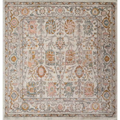 AMIRA Vintage Traditional Oriental Boho Burnt Orange Area Rug Flat