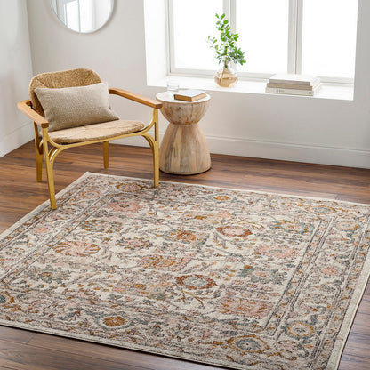 AMIRA Vintage Traditional Oriental Boho Burnt Orange Area Rug Roomscene