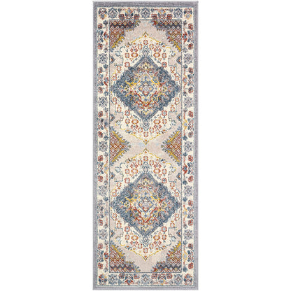 JADE Vintage Traditional Oriental Boho Grey Area Rug Flat