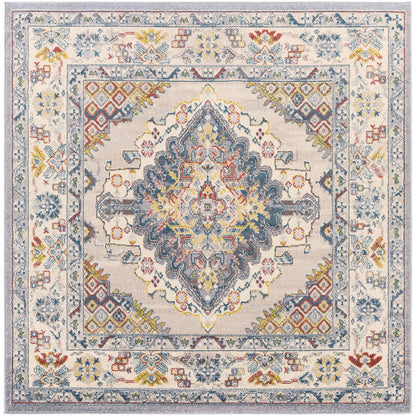 JADE Vintage Traditional Oriental Boho Grey Area Rug Flat