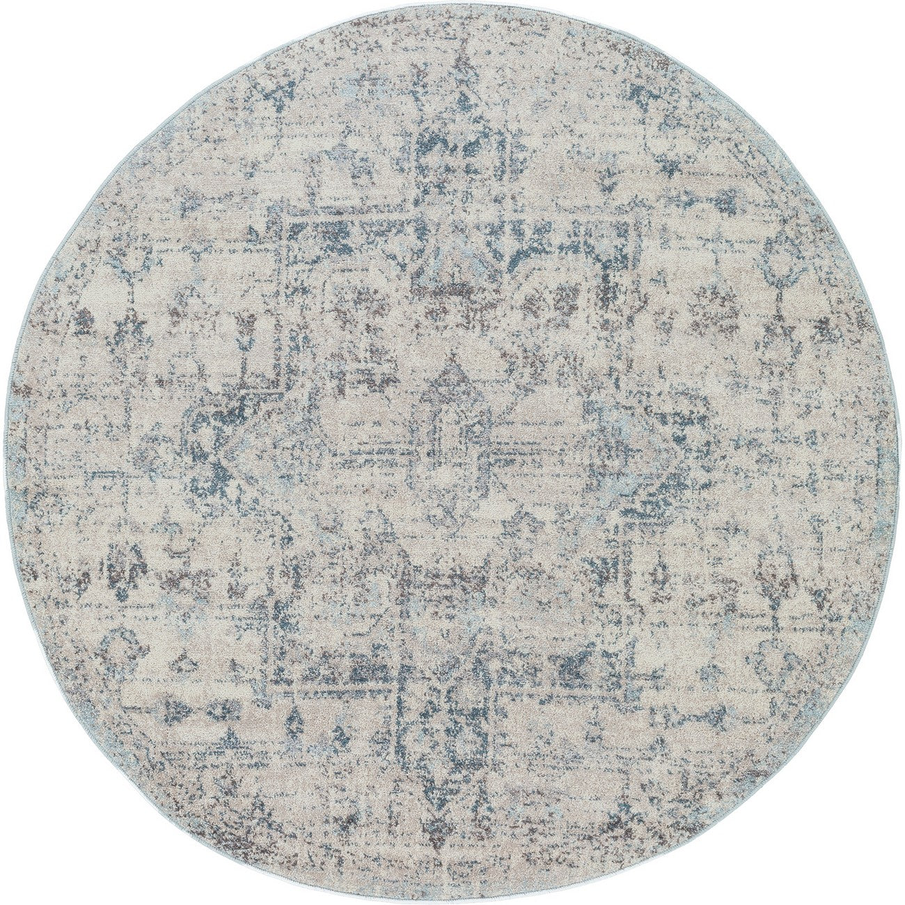 LYA Vintage Traditional Oriental Boho Ivory Area Rug Flat