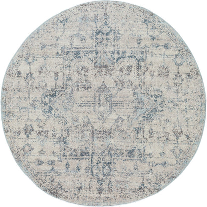 LYA Vintage Traditional Oriental Boho Ivory Area Rug Flat