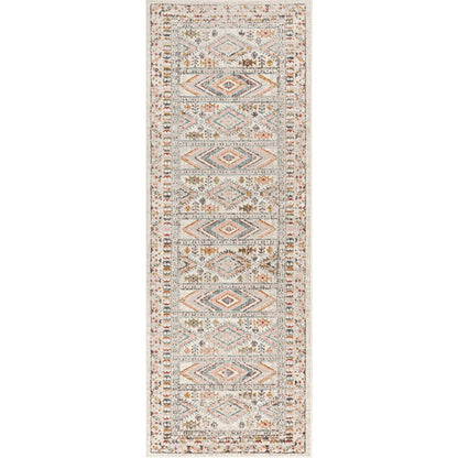 EVELYN Scandi Modern Boho Brick Area Rug Flat