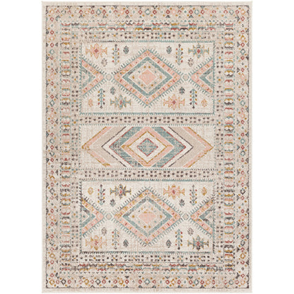 EVELYN Scandi Modern Boho Brick Area Rug Flat