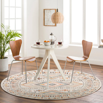 EVELYN Scandi Modern Boho Brick Area Rug Roomscene
