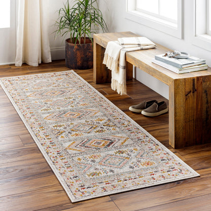 EVELYN Scandi Modern Boho Brick Area Rug Roomscene
