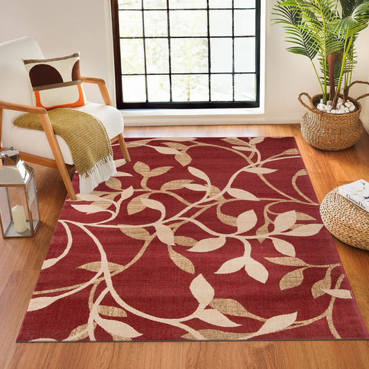 BALSAM Scandi Traditional Boho Tan Area Rug Roomscene