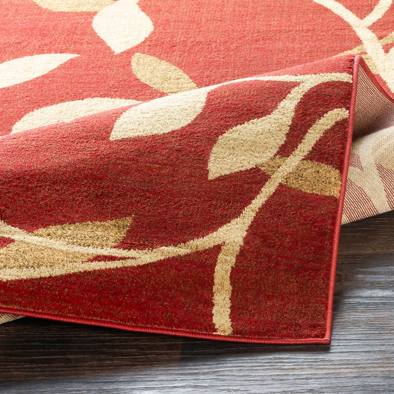 BALSAM Scandi Traditional Boho Tan Area Rug Fold