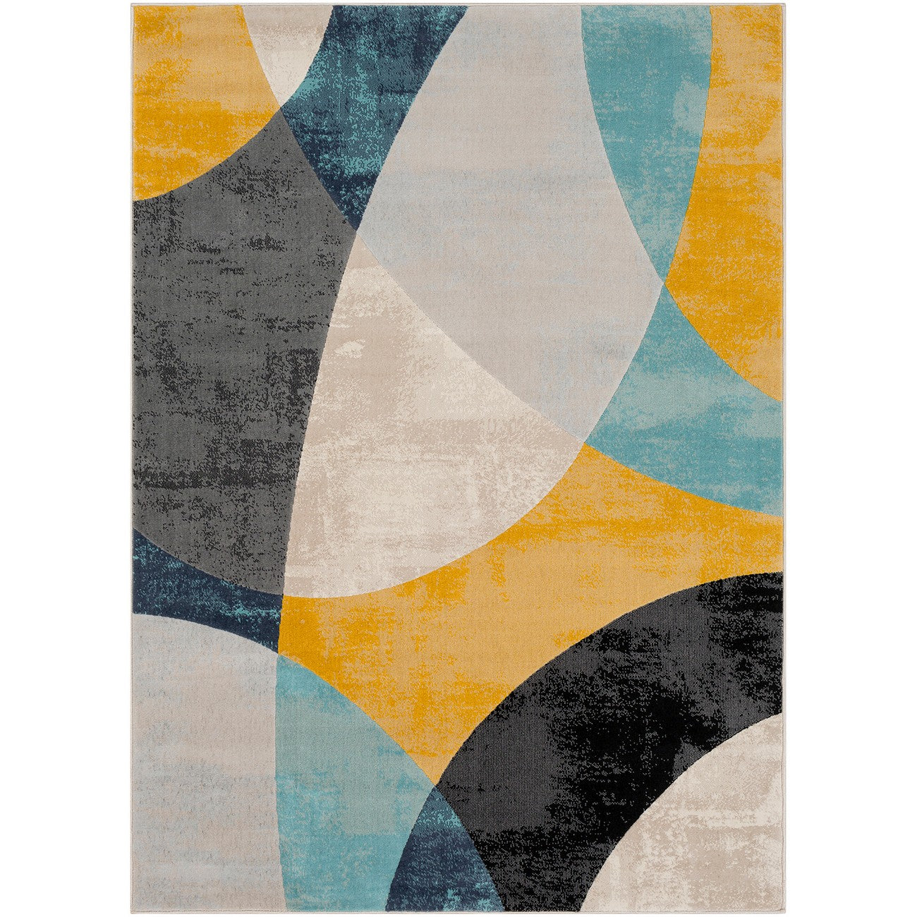 BEA Scandi Modern Aqua Area Rug Flat