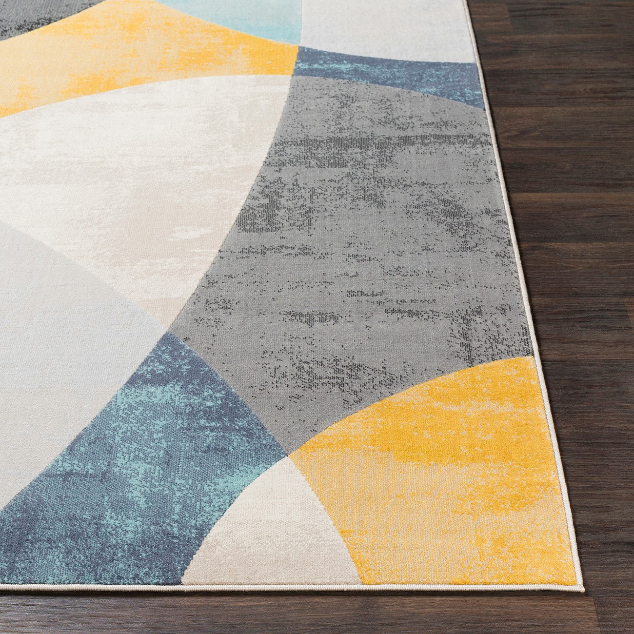 BEA Scandi Modern Aqua Area Rug Front