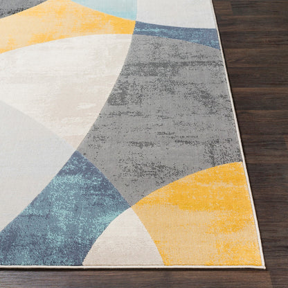BEA Scandi Modern Aqua Area Rug Front
