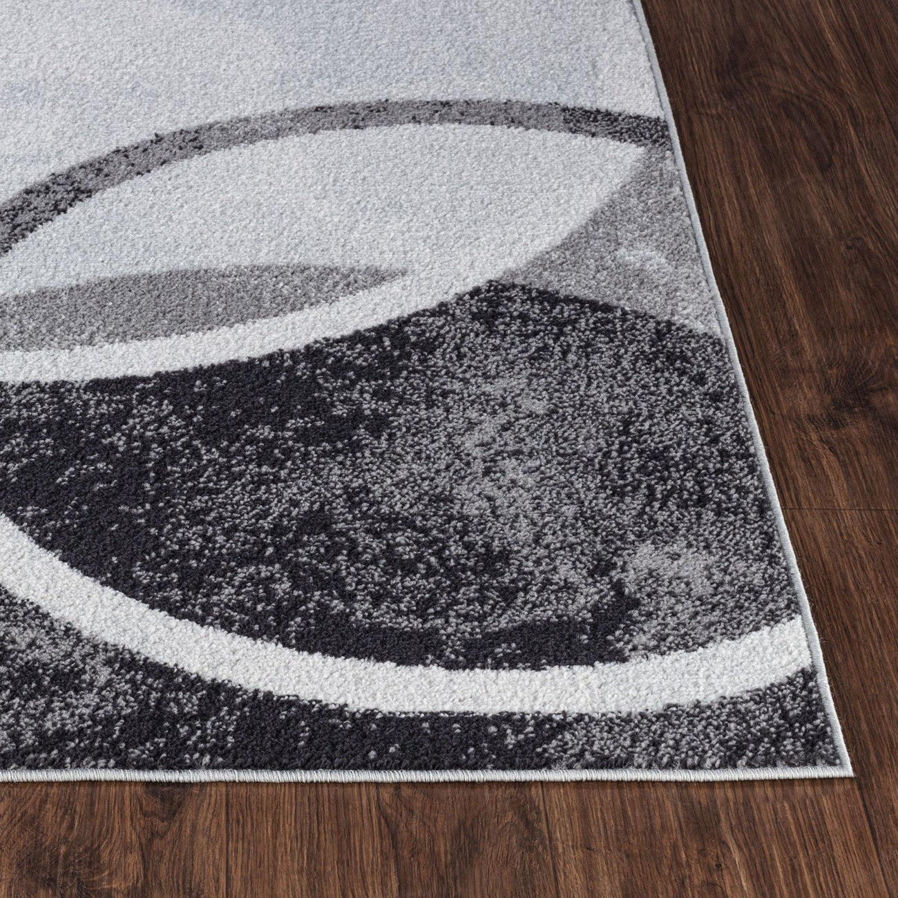 BELLA Scandi Modern Grey Area Rug Front