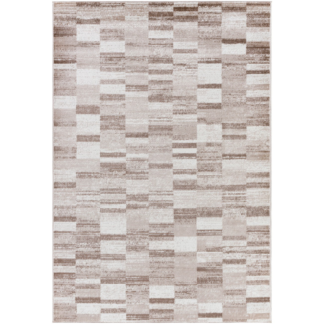BHAUMI Scandi Modern Dark Brown Area Rug Flat