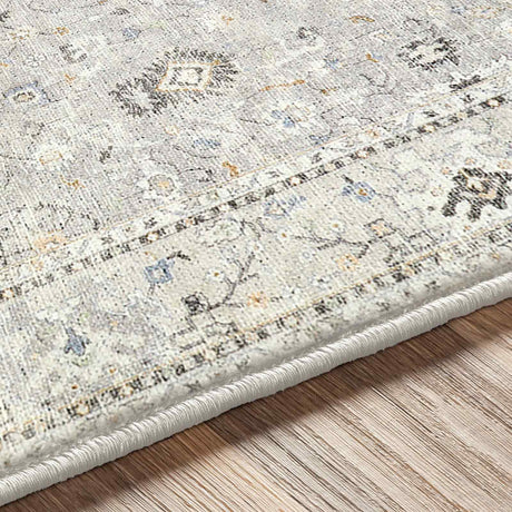 Davina Becki Owens x Livabliss Vintage Oriental Boho Light Grey Rug - Image 3