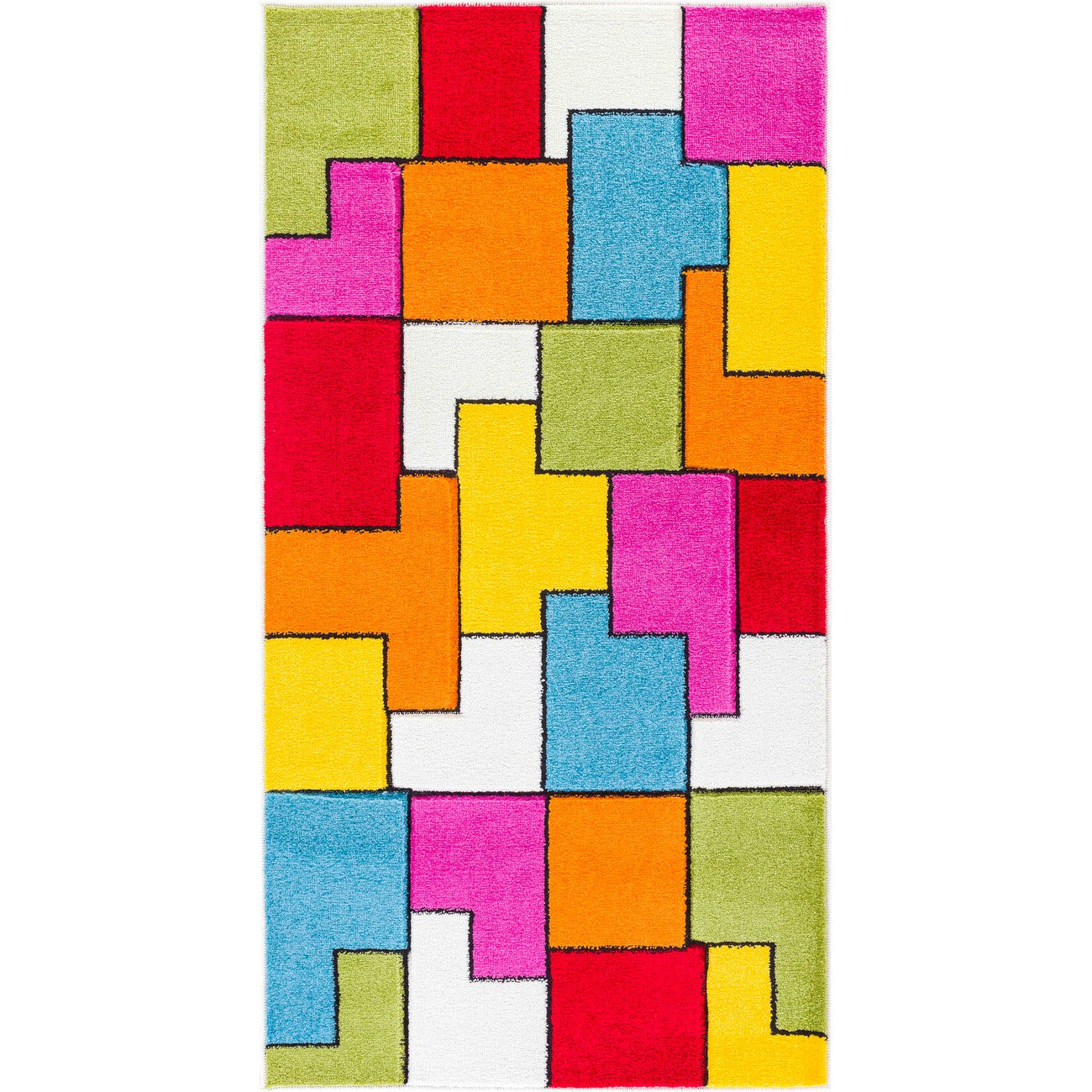 BONNIE Scandi LBU2314 Geometric Multicolour Area Rug Flat