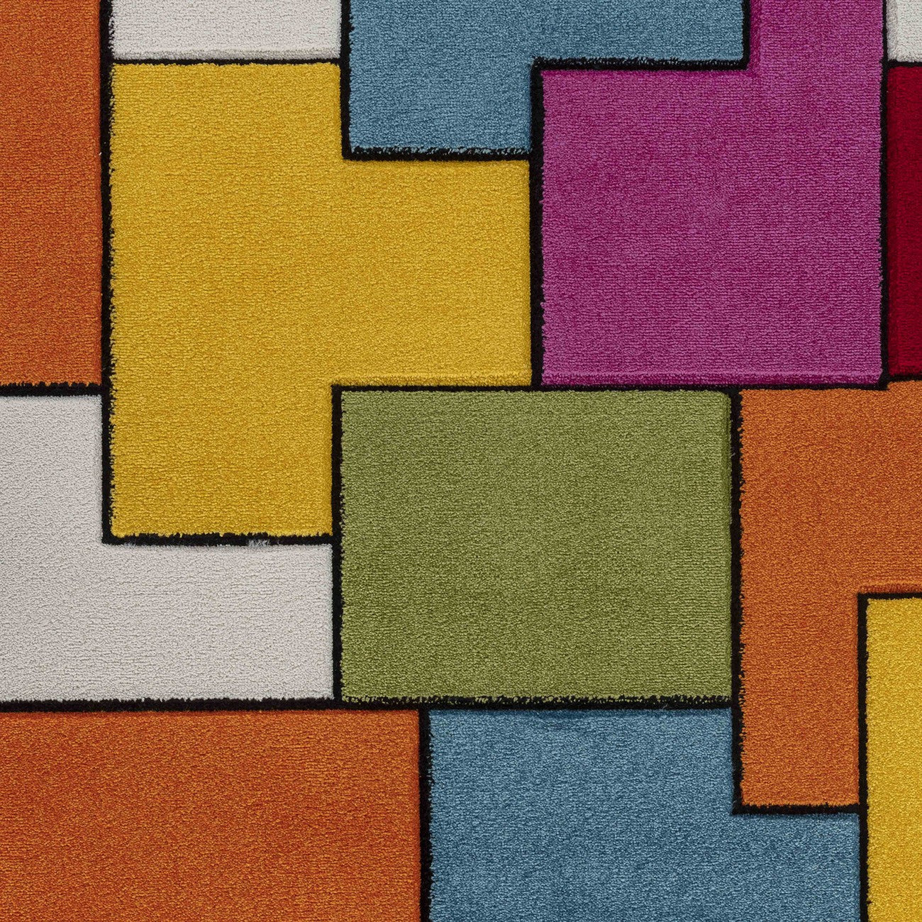BONNIE Scandi LBU2314 Geometric Multicolour Area Rug Swatch