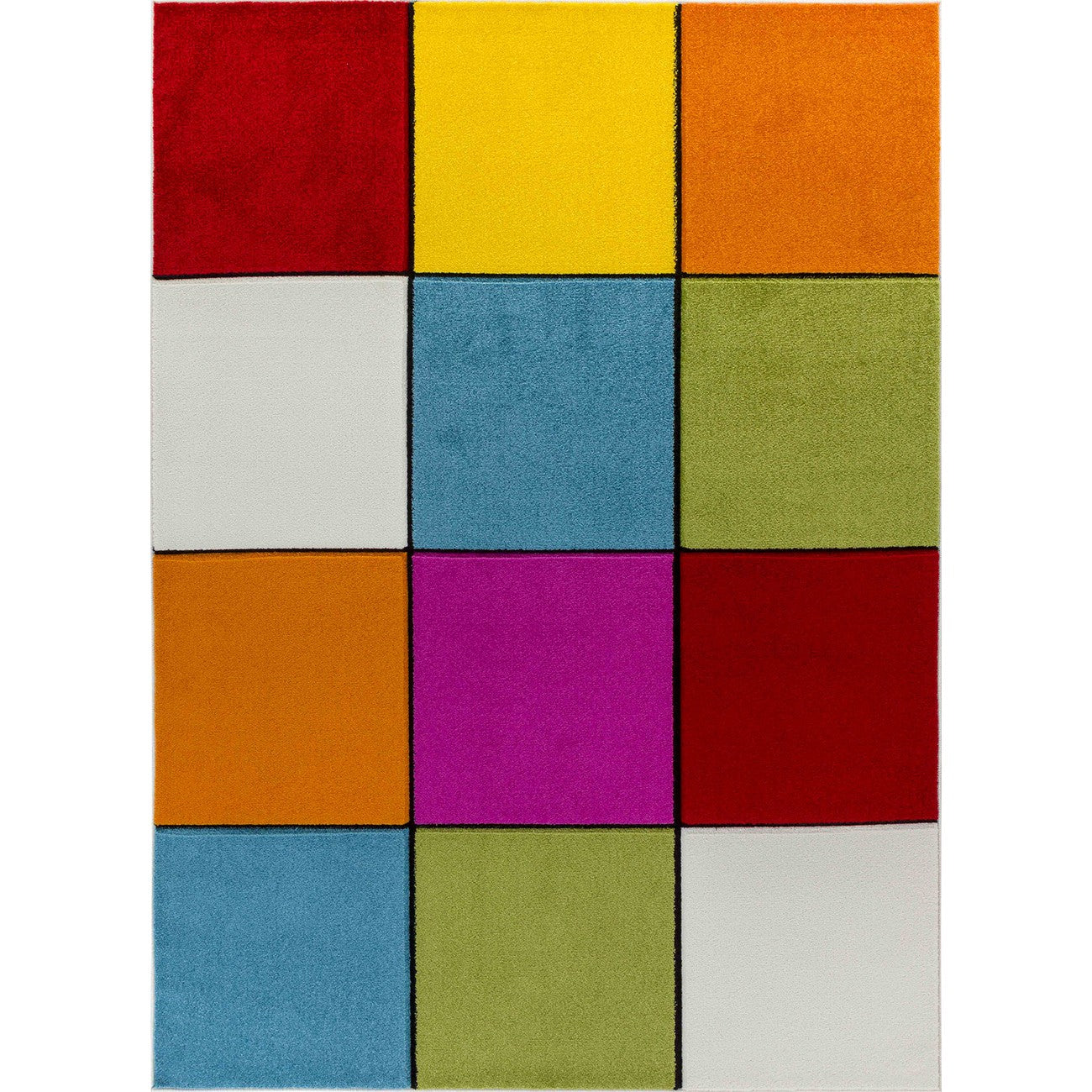 BONNIE Scandi LBU2323 Geometric Multicolour Area Rug Flat