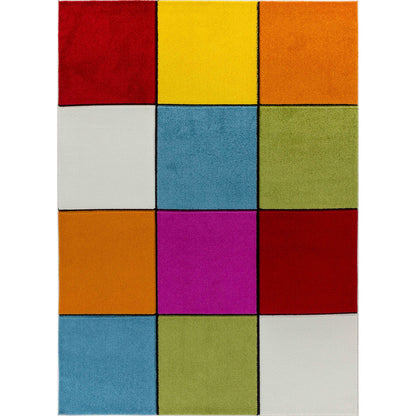 BONNIE Scandi LBU2323 Geometric Multicolour Area Rug Flat