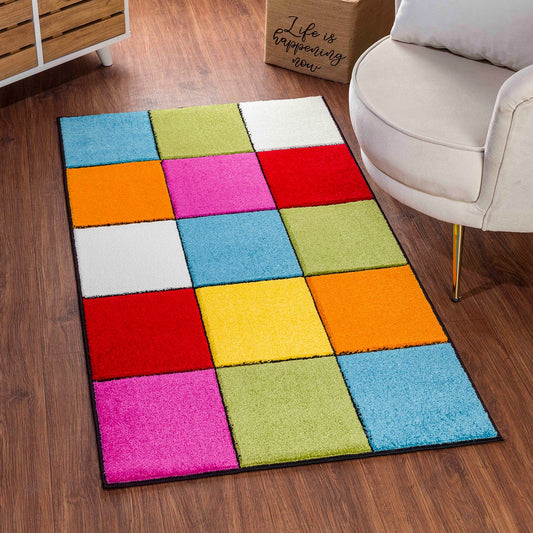 BONNIE Scandi LBU2323 Geometric Multicolour Area Rug Roomscene