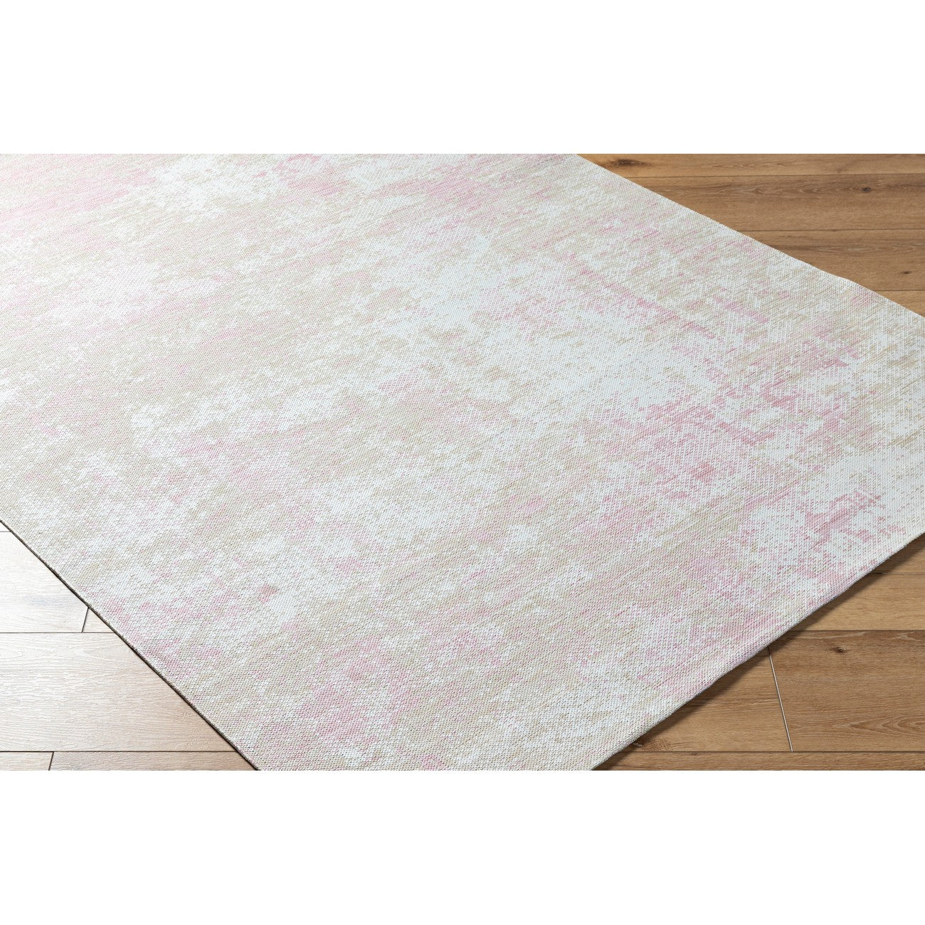 SHINO Indoor & Outdoor Coastal Light Beige Area Rug Corner