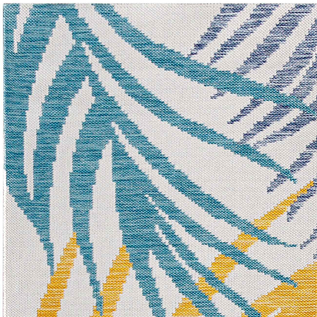 MOUNA Indoor & Outdoor Coastal Light Grey Area Rug Zoom