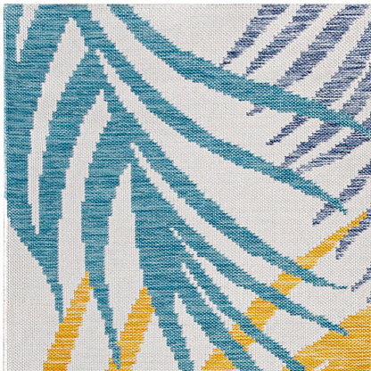 MOUNA Indoor & Outdoor Coastal Light Grey Area Rug Zoom