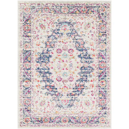 CANDY Vintage Oriental Boho Dark Blue Area Rug Flat