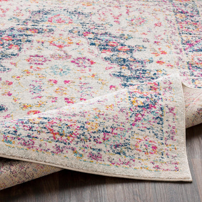 CANDY Vintage Oriental Boho Dark Blue Area Rug Fold