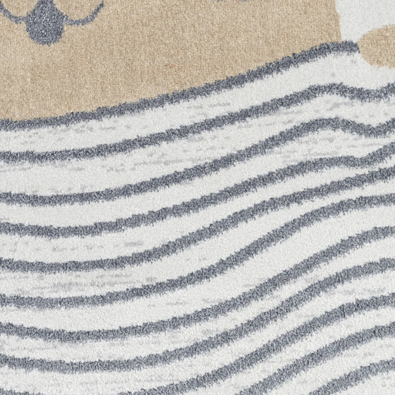 CATNAP Machine Washable Brown/Beige Kids Room Rug Swatch