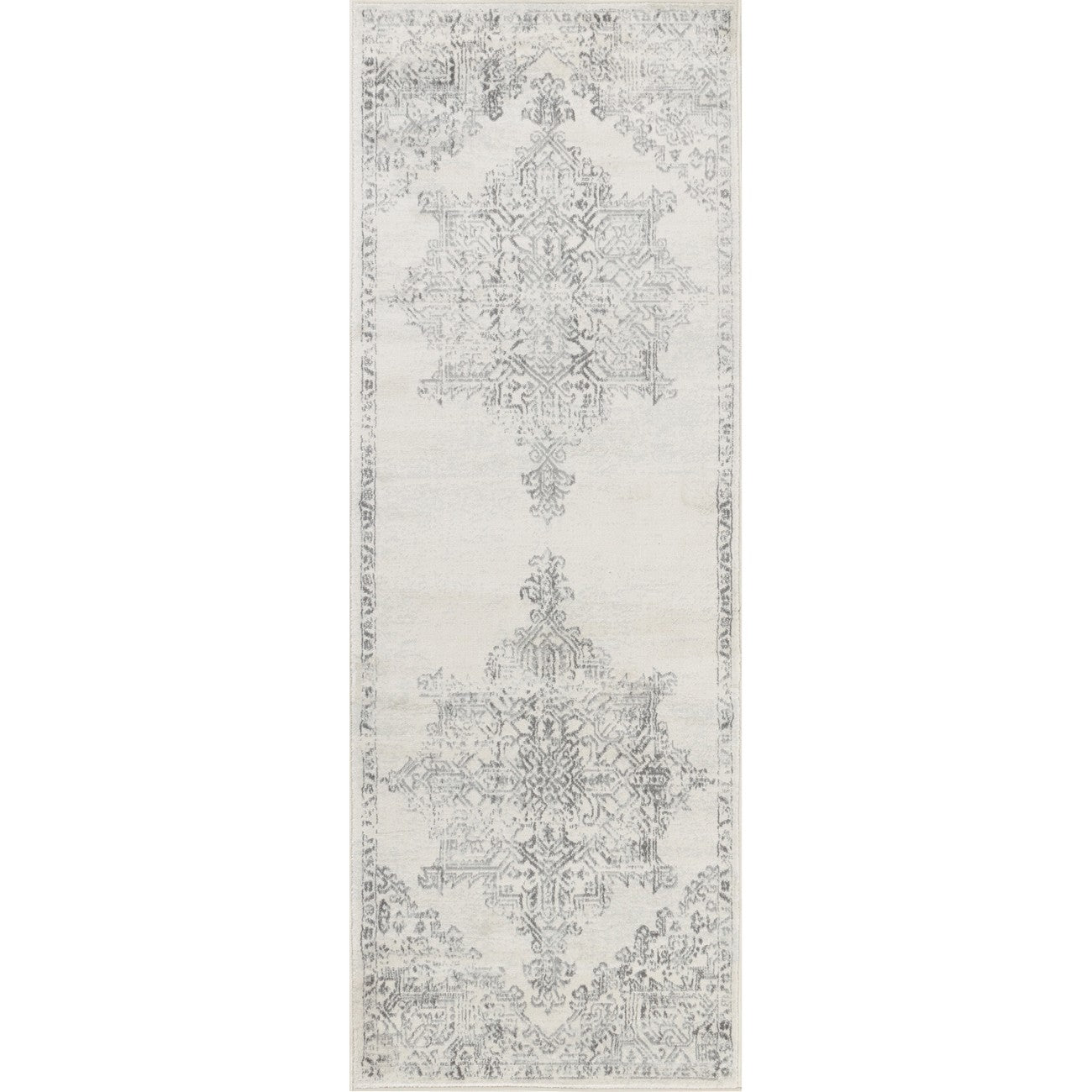CEREN Vintage Traditional Oriental Boho Cream Area Rug Flat