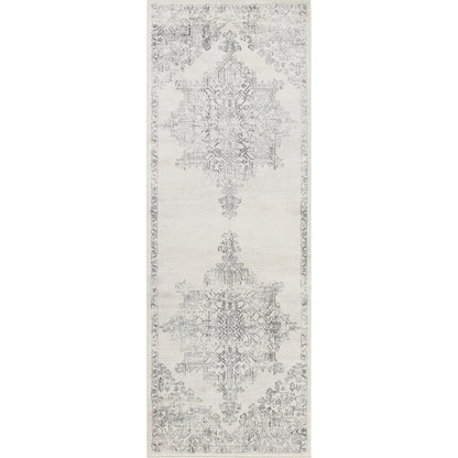 CEREN Vintage Traditional Oriental Boho Cream Area Rug Flat