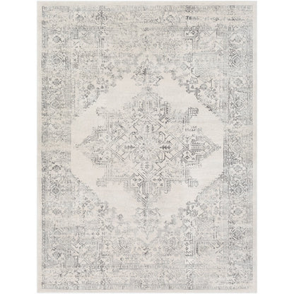 CEREN Vintage Traditional Oriental Boho Cream Area Rug Flat